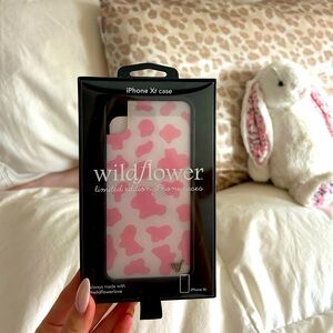 Pink Cowprint Wildflower iPhone Case